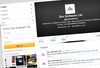 Zen Software's Twitter page