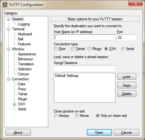 Putty Screenshot