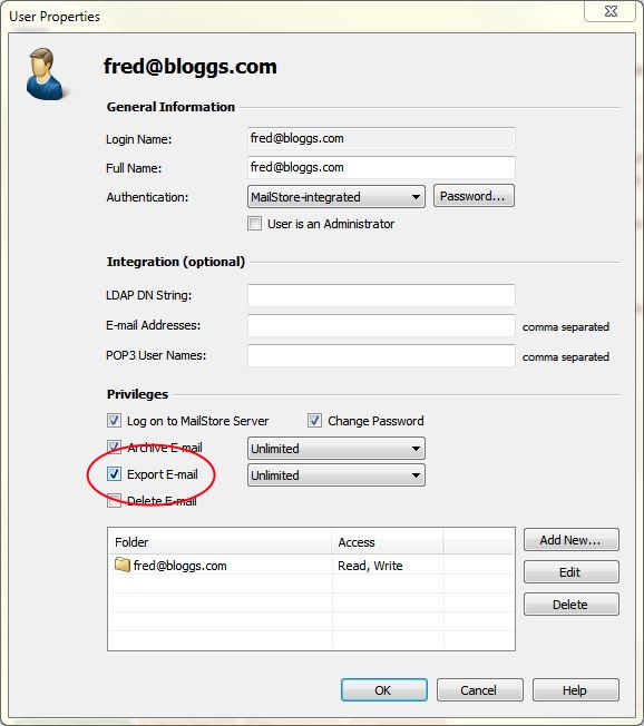 Exporting specific archived folders from MailStore Zen Software