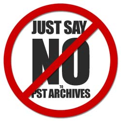 .PST archive say no