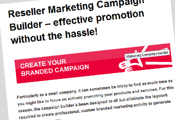 Reseller Marketing Campaign Builder Screenshot