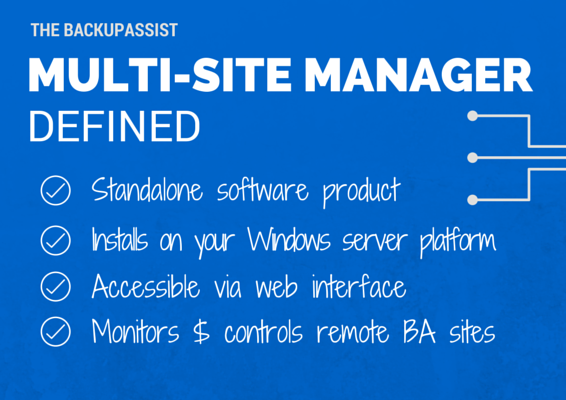 BackupAssist MultiSite Manager Defined