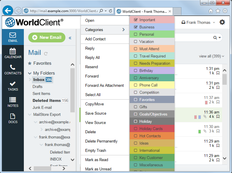 MDaemon Category Support